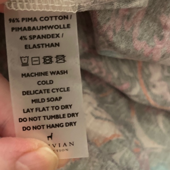 Peruvian Connection NWT XL LS PAISLEY TEE - Picture 6 of 7